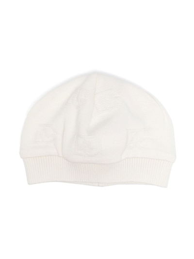 Shop Dolce & Gabbana Cotton Knit Hat In White