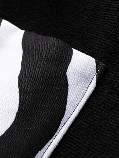 Shop Dolce & Gabbana Zebra Print-trim Bathrobe In Black