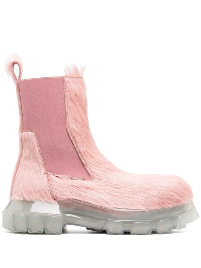 Shop Rick Owens Beatle Bozo Tractor Boots In Pink