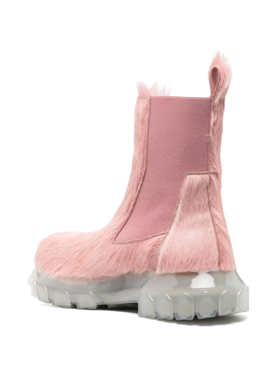 Shop Rick Owens Beatle Bozo Tractor Boots In Pink