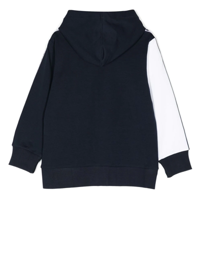 Shop Aigner Colour-block Zip-up Hoodie In Blue