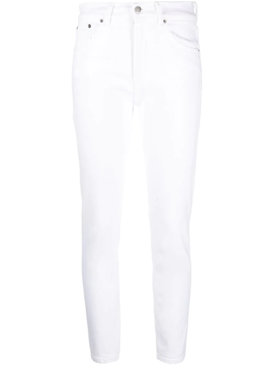 Shop Dondup Stretch-cotton Skinny-fit Jeans In White