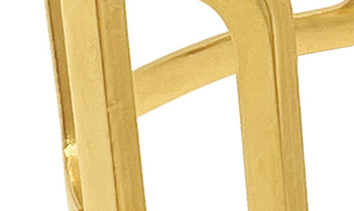 Shop Adornia 14k Gold Plated Sculptural Water Resistant Cuff Bracelet In Yellow