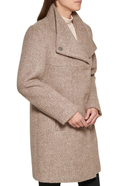 Shop Kenneth Cole New York Asymmetrical Coat In Camel