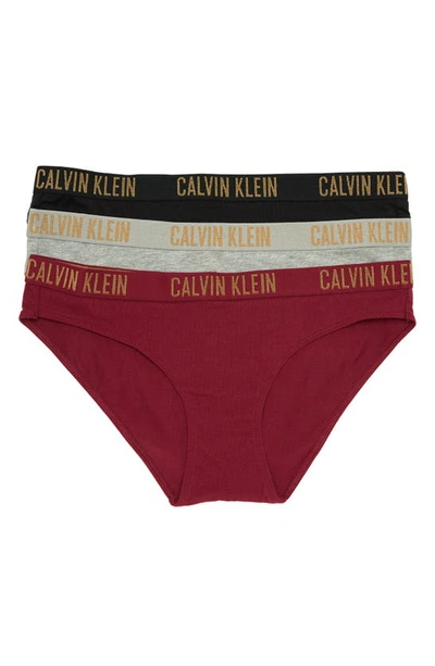 Shop Calvin Klein Bikini Panties In 5jk Black/ Grey