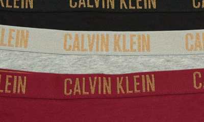 Shop Calvin Klein Bikini Panties In 5jk Black/ Grey