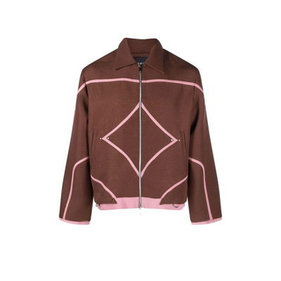 Av Vattev Brown Diamond Panel Jacket | ModeSens