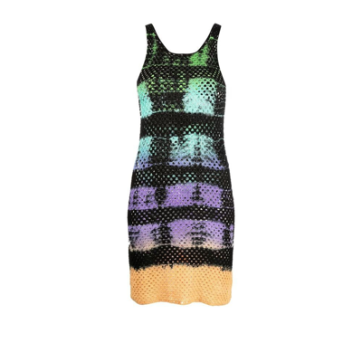 Shop Agr Black Racerback Knitted Mini Dress