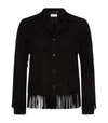 SAINT LAURENT Suede Fringe Jacket