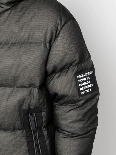 Shop Dsquared2 Zipped Padded Jacket In Schwarz