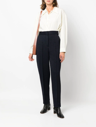 Tory Burch High-waist Tailored Trousers In Blau