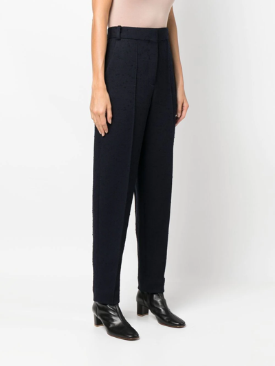 Tory Burch High-waist Tailored Trousers In Blau
