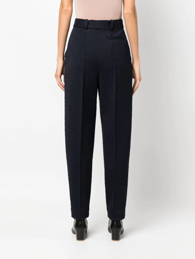 Tory Burch High-waist Tailored Trousers In Blau