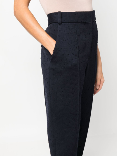 Tory Burch High-waist Tailored Trousers In Blau