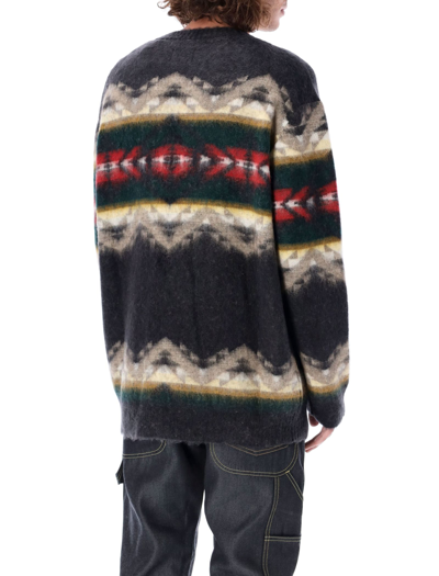 Shop Junya Watanabe Pendleton Sweater In Charlcoal Grey Beige