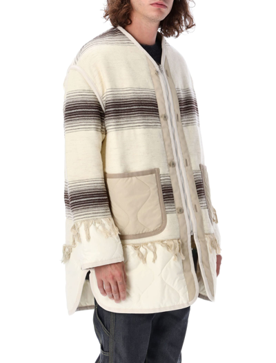 Shop Junya Watanabe Wool Jacket In Natural