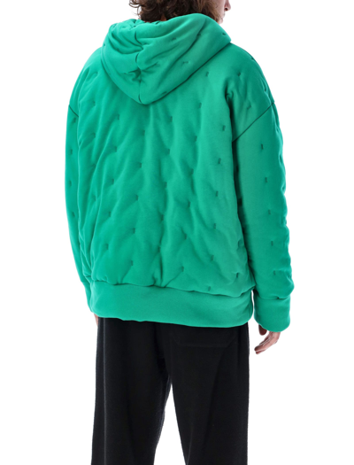 Shop Msgm Padded Hooded Jacket In Green