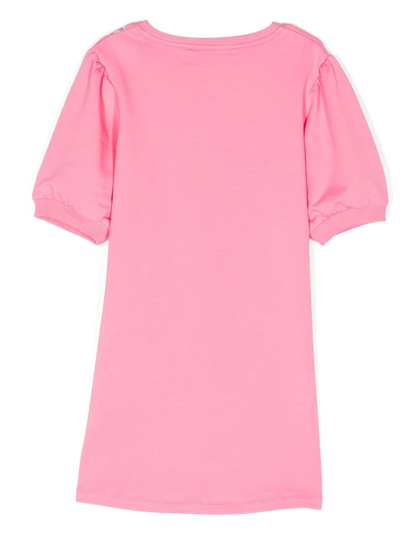 Shop Aigner Graphic-print Cotton T-shirt Dress In Pink