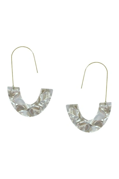 Olivia Welles Tabby Multi-color 76mm Hoop Earrings In Gold-grey