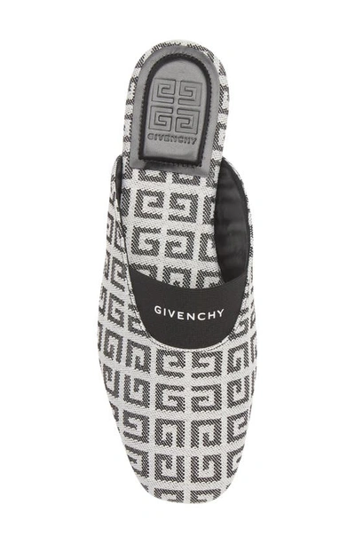 Shop Givenchy Bedford 4g Logo Jacquard Mule In 004 Black/ White