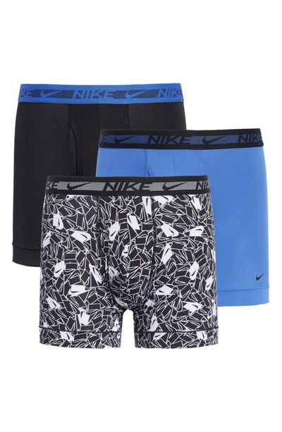 Shop Nike 3-pack Dri-fit Ultra Stretch Micro Boxer Briefs In Stacked Logo Print