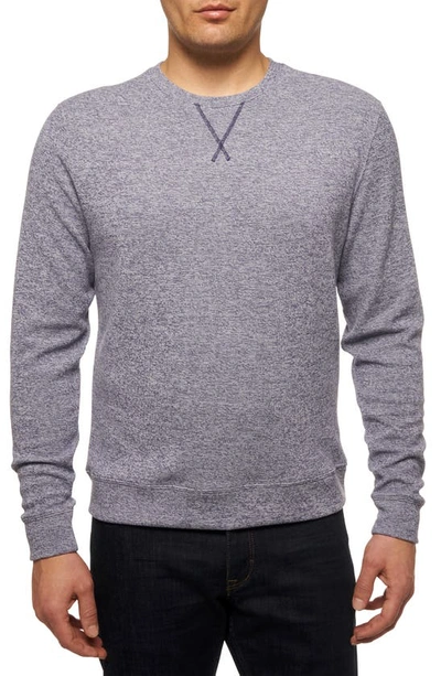 Shop Robert Graham Bassi Marled Double Knit Sweatshirt In Navy