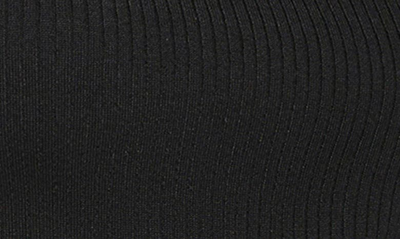 Shop Dkny Cutout Elbow Sleeve Turtleneck Rib Sweater In Black