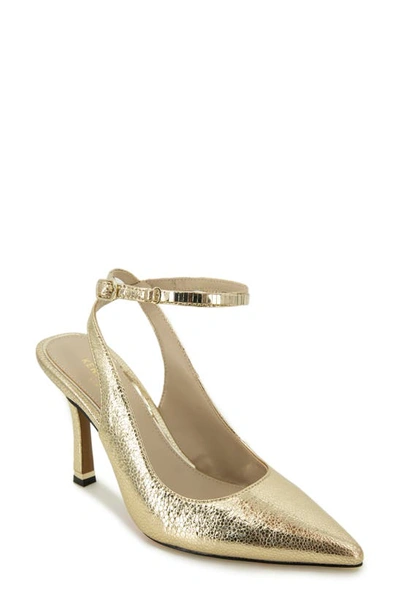 Shop Kenneth Cole Romi Ankle Strap Pump In Gold