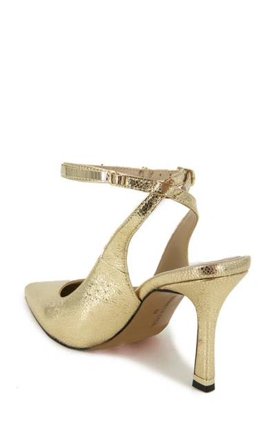 Shop Kenneth Cole Romi Ankle Strap Pump In Gold