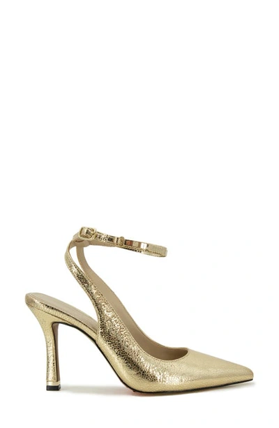 Kenneth Cole Women's Romi Pointed Toe Chain Strap High Heel Pumps In Gold
