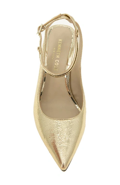 Kenneth Cole Women's Romi Pointed Toe Chain Strap High Heel Pumps In Gold