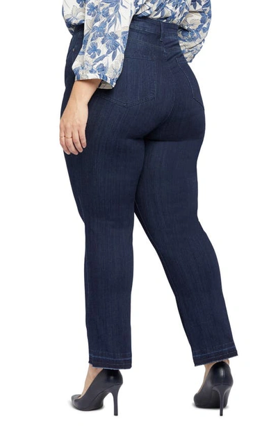 Shop Nydj The High Waist Release Hem Straight Leg Jeans In Highway