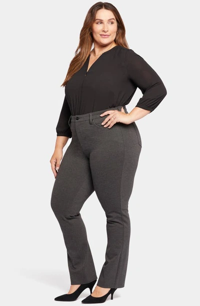 Shop Nydj Marilyn Straight Leg Pants In Charcoal Heathered