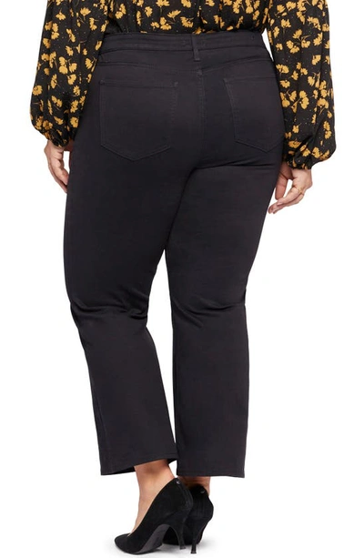 Nydj Relaxed Flare Sateen Jeans In Black Pearl