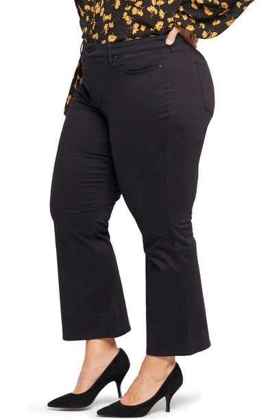 Nydj Relaxed Flare Sateen Jeans In Black Pearl