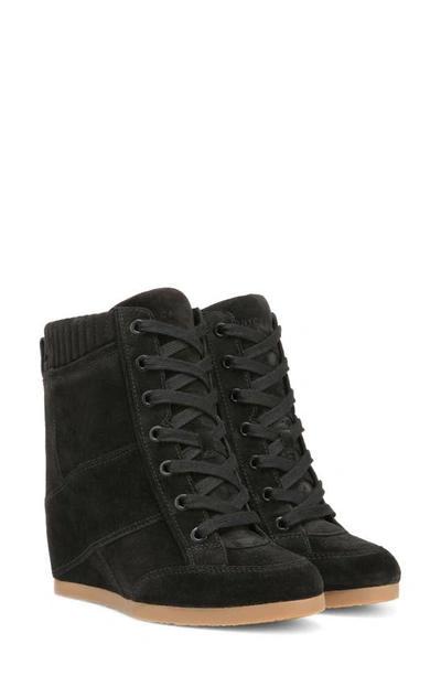 Shop Veronica Beard Elissa Wedge Sneaker Bootie In Black