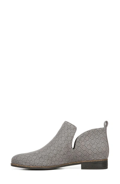 Dr. Scholl's Rate Perforated Bootie In Dark Shadow Perforated Fabric