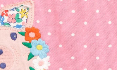 Shop Mini Boden Cozy Long Sleeve Sweatshirt Dress In Bright Petal Pin Spot Animals