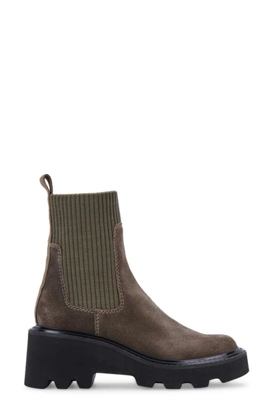 Shop Dolce Vita Hoven H2o Waterproof Bootie In Olive Leather H2o