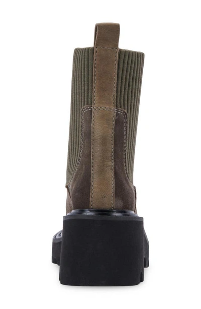 Shop Dolce Vita Hoven H2o Waterproof Bootie In Olive Leather H2o