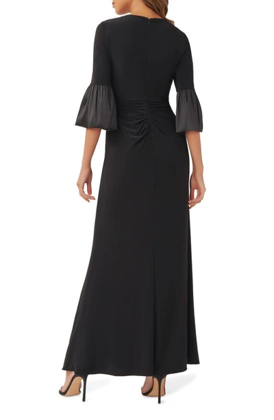 Shop Adrianna Papell Twist Front Jersey Gown In Black