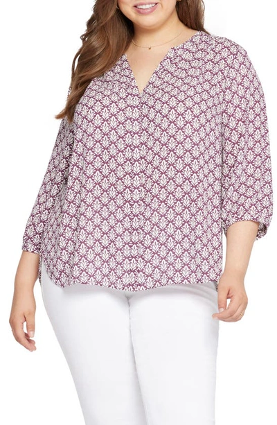 Shop Nydj Pintuck Back Yoke Top In Poplar Glen