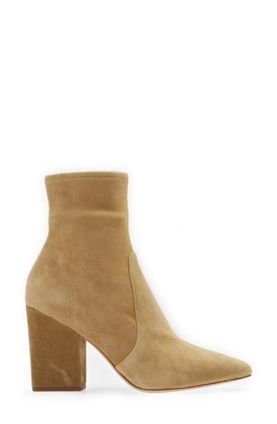 Loeffler Randall Isla Pointy Toe Bootie In Bisque Suede