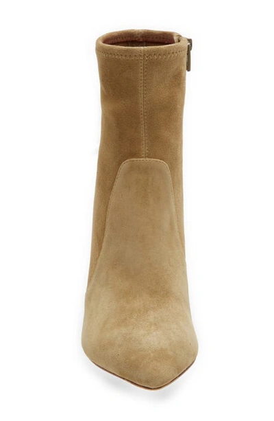 Loeffler Randall Isla Pointy Toe Bootie In Bisque Suede