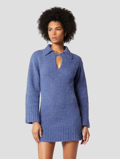Shop Equipment Brese Knit Dress In Velvet Morning Blue