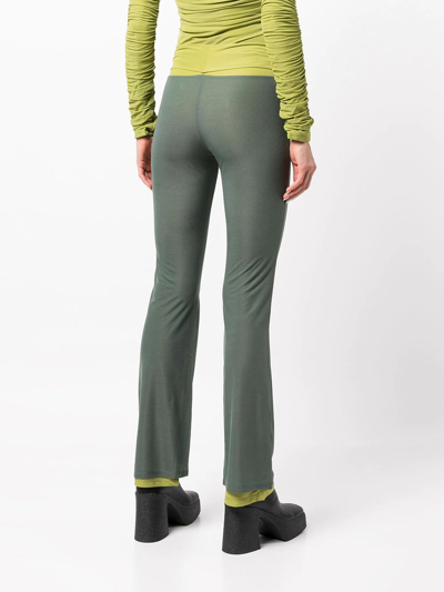Shop Simon Miller Galaxy Contrast-trim Trousers In Alien Green