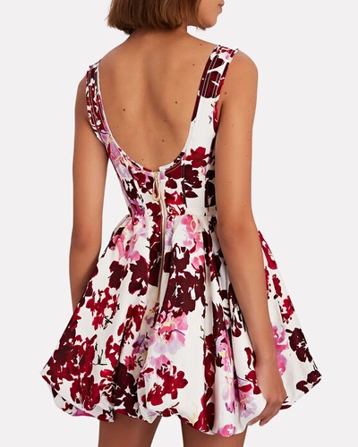Shop Aje Suzette Floral Mini Dress In Multi