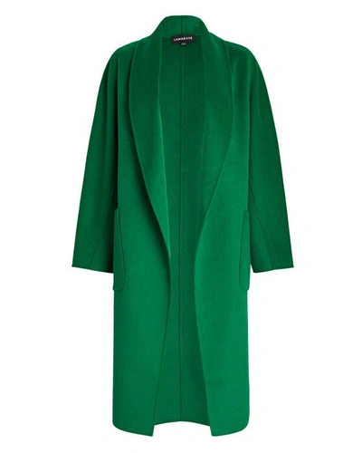 Shop Lamarque Thara Wool-blend Coat In Green