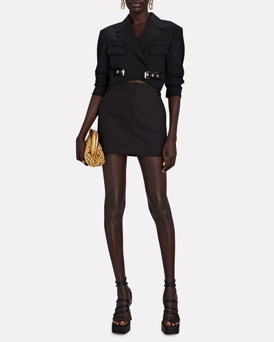 Shop Tibi Wool-blend Mini Trouser Skirt In Black