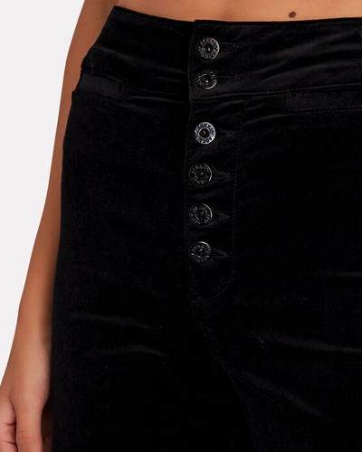 Shop Askk Ny Brighton Wide-leg Velvet Pants In Black